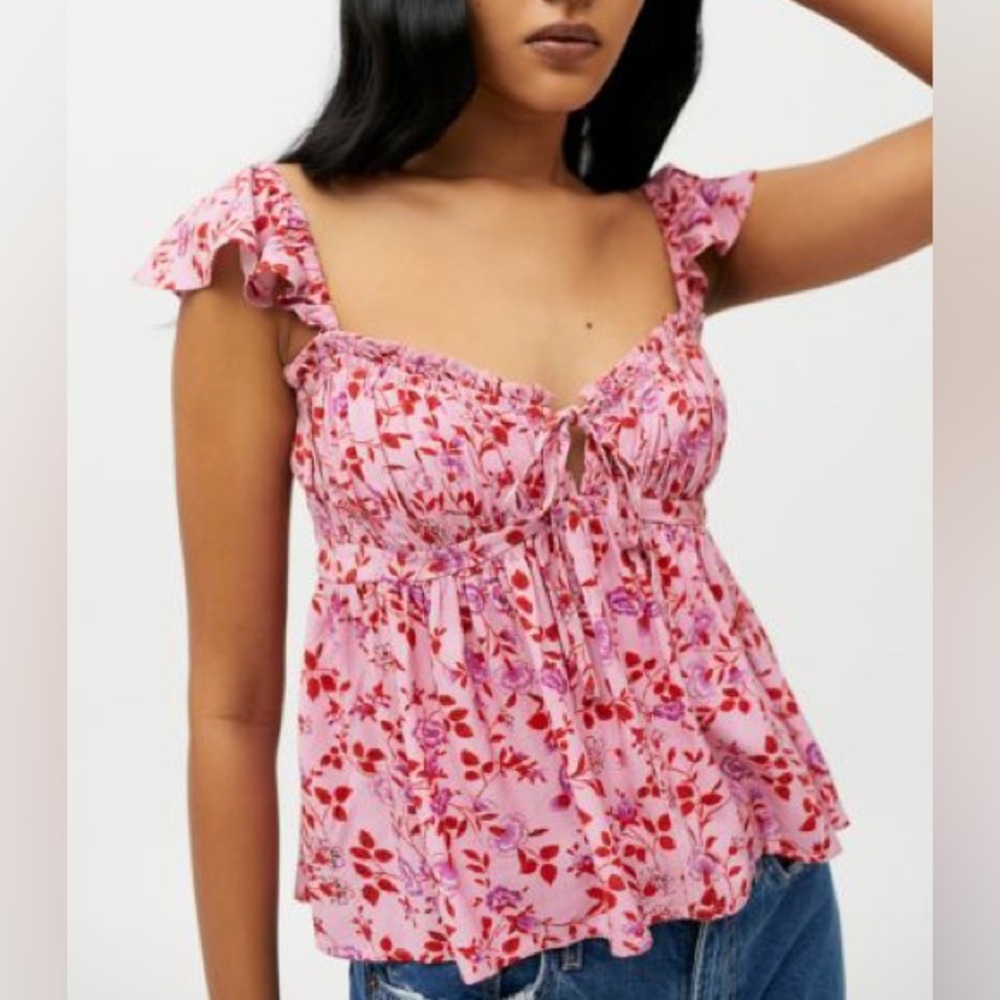 Urban outfitters rosa tie front blouse NWT